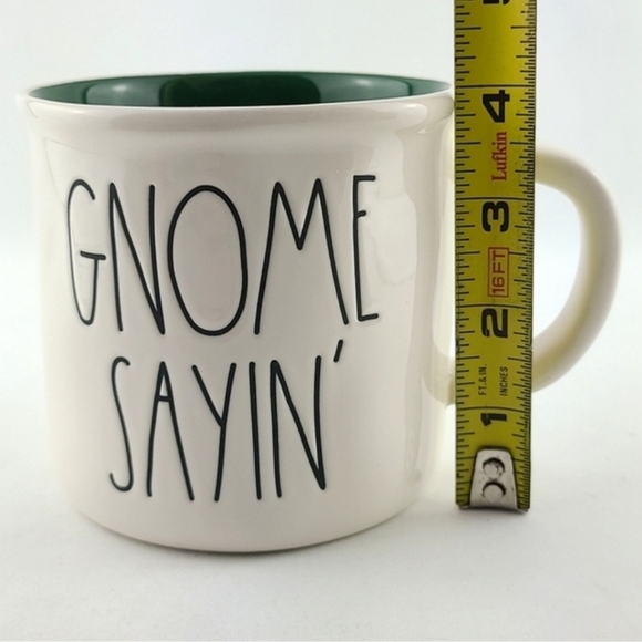 Rae  Dunn Double Sided Mug Black Large Letters GNOME SAYIN' Christmas - Picture 9 of 10